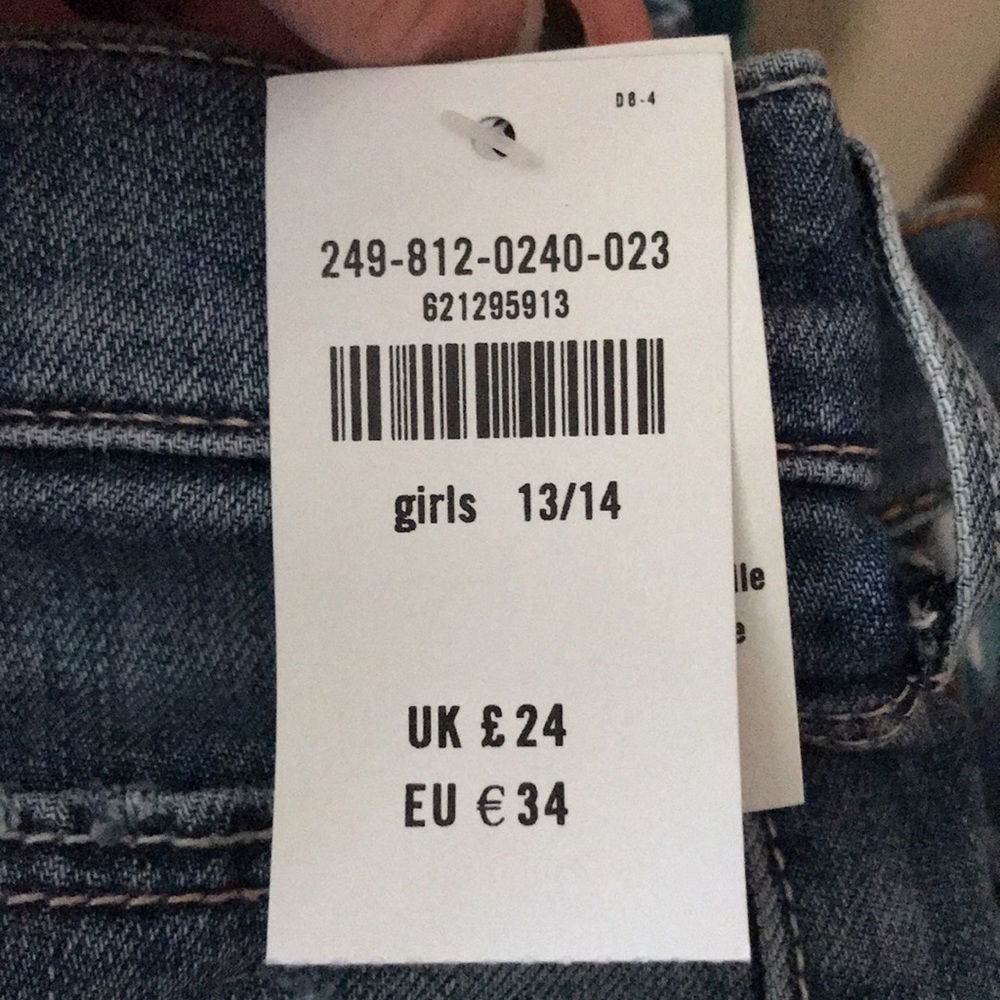 Abercrombie Kids Jean cutoff Shorts Size 13/14 - Picture 11 of 11